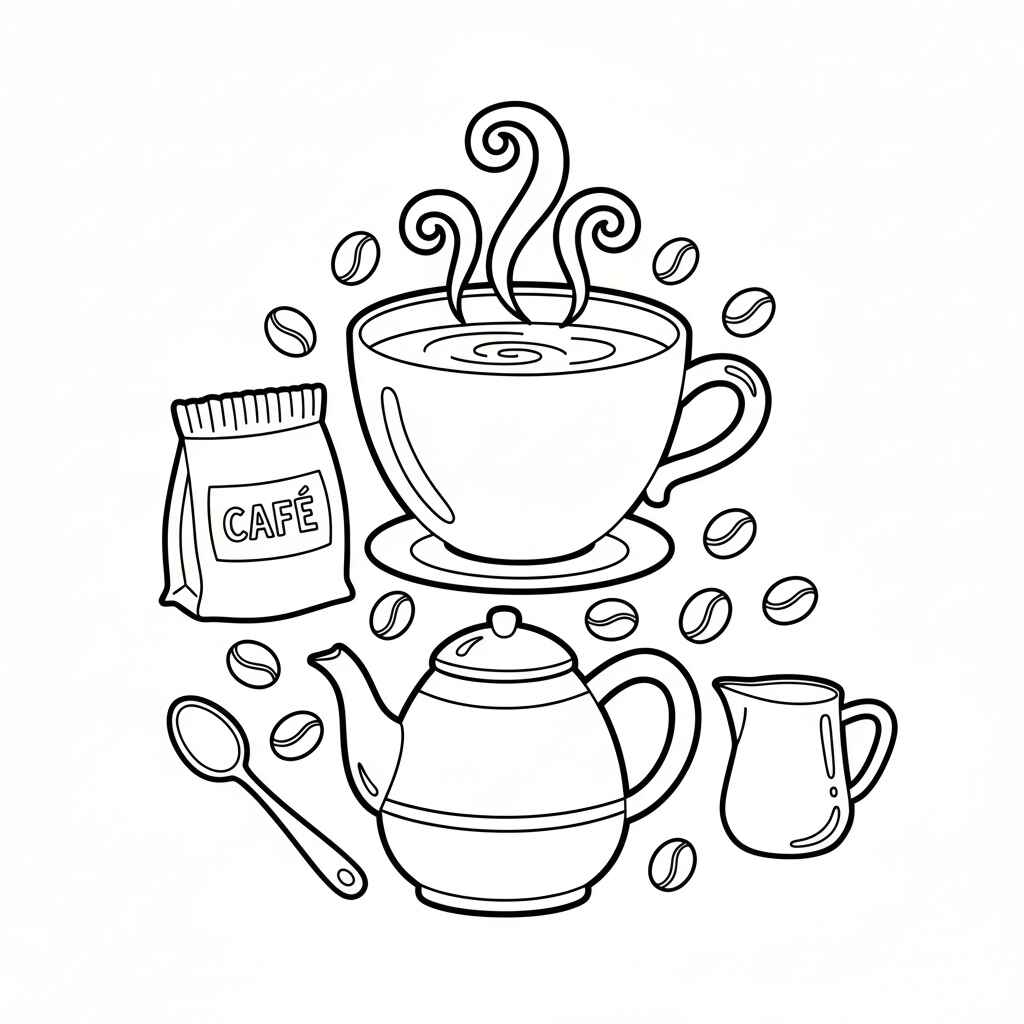 Kaffee Ausmalbilder 058