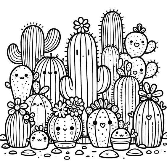 Kakteen Ausmalbilder 000