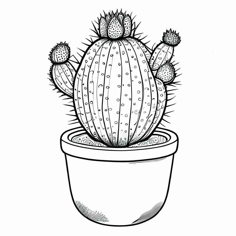 Kakteen Ausmalbilder 042