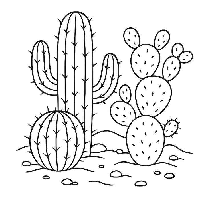 Kakteen Ausmalbilder 119