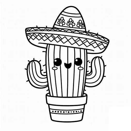 Kakteen Ausmalbilder 790