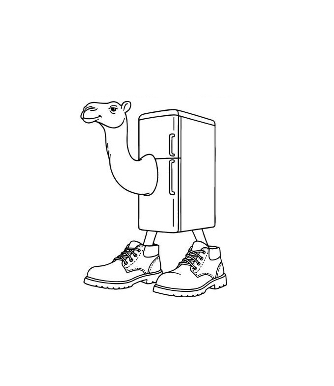 Kamel Kühlschrank Ausmalbilder 186