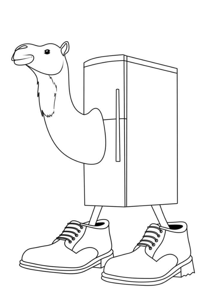 Kamel Kühlschrank Ausmalbilder 421