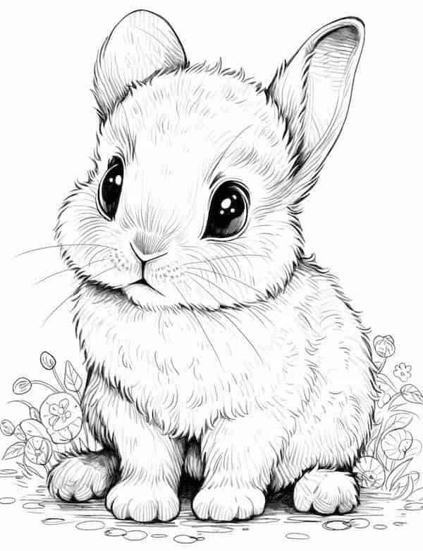 Kaninchen Ausmalbilder 075