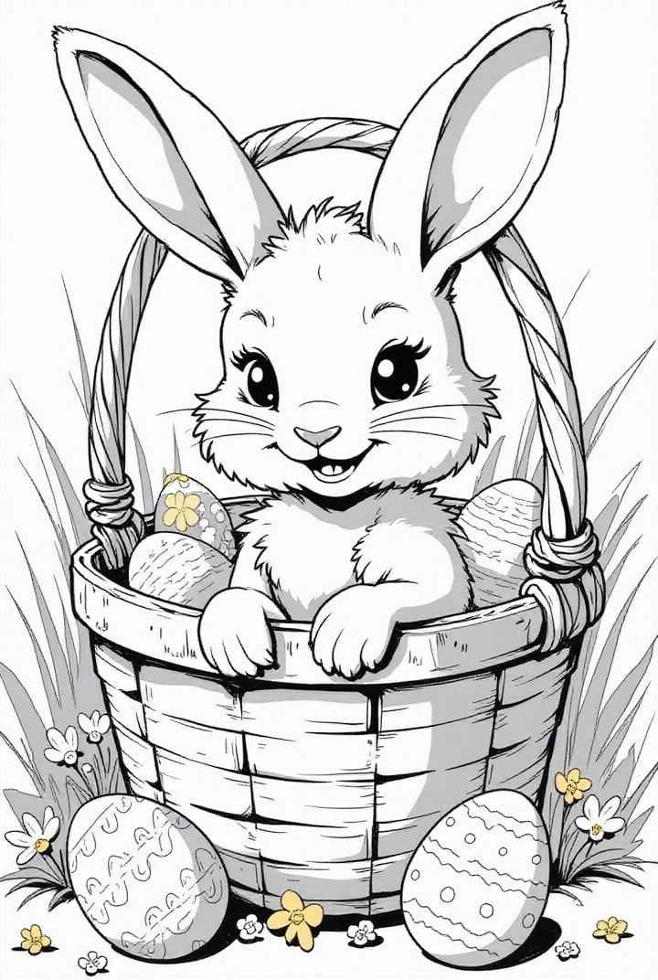 Kaninchen Ausmalbilder 579