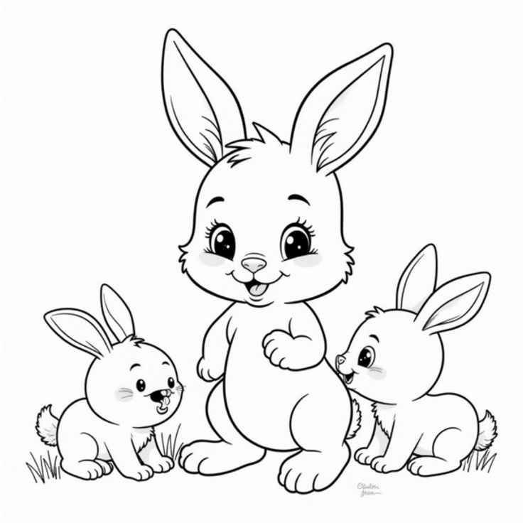 Kaninchen Ausmalbilder 804