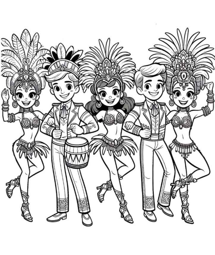 Karneval Ausmalbilder 008