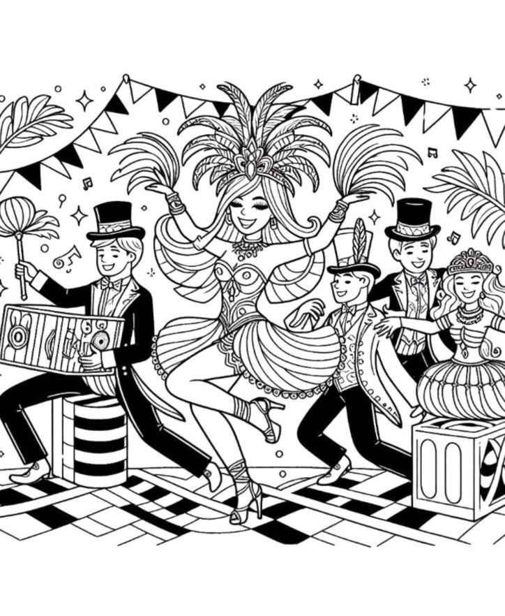 Karneval Ausmalbilder 889