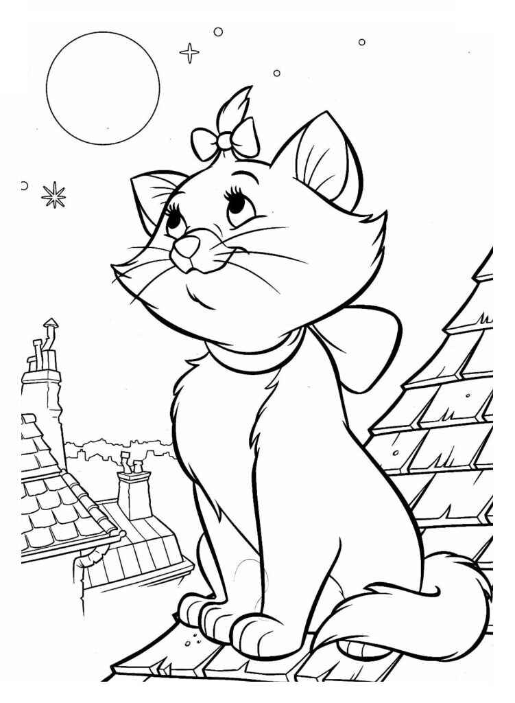 Kätzchen Marie Ausmalbilder 045