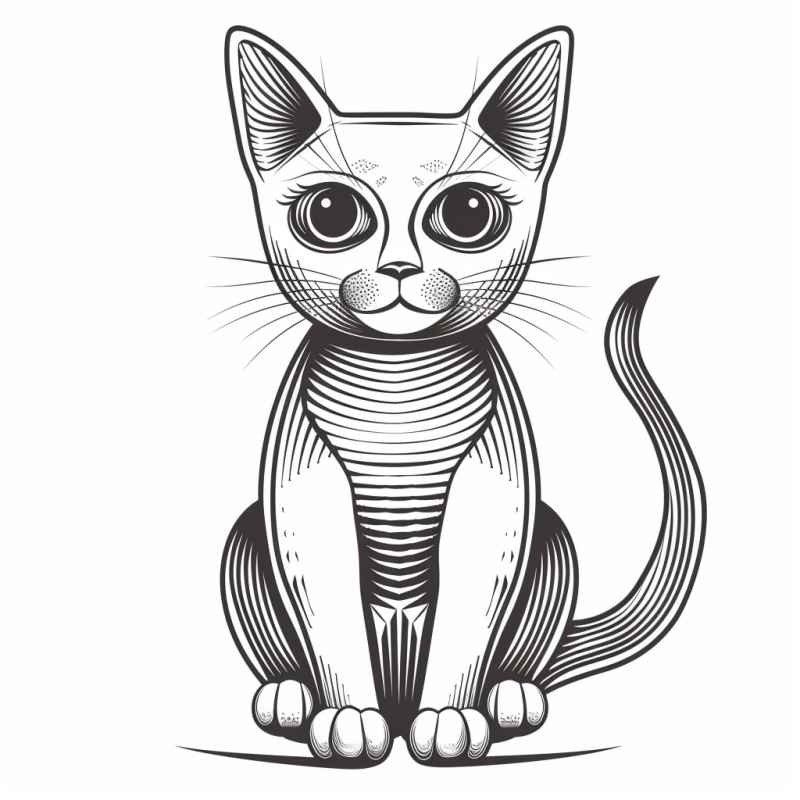 Katzen Ausmalbilder 043