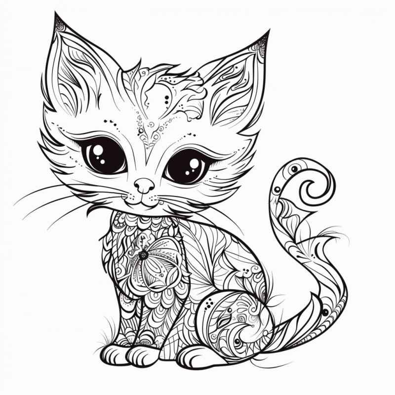 Katzen Ausmalbilder 344