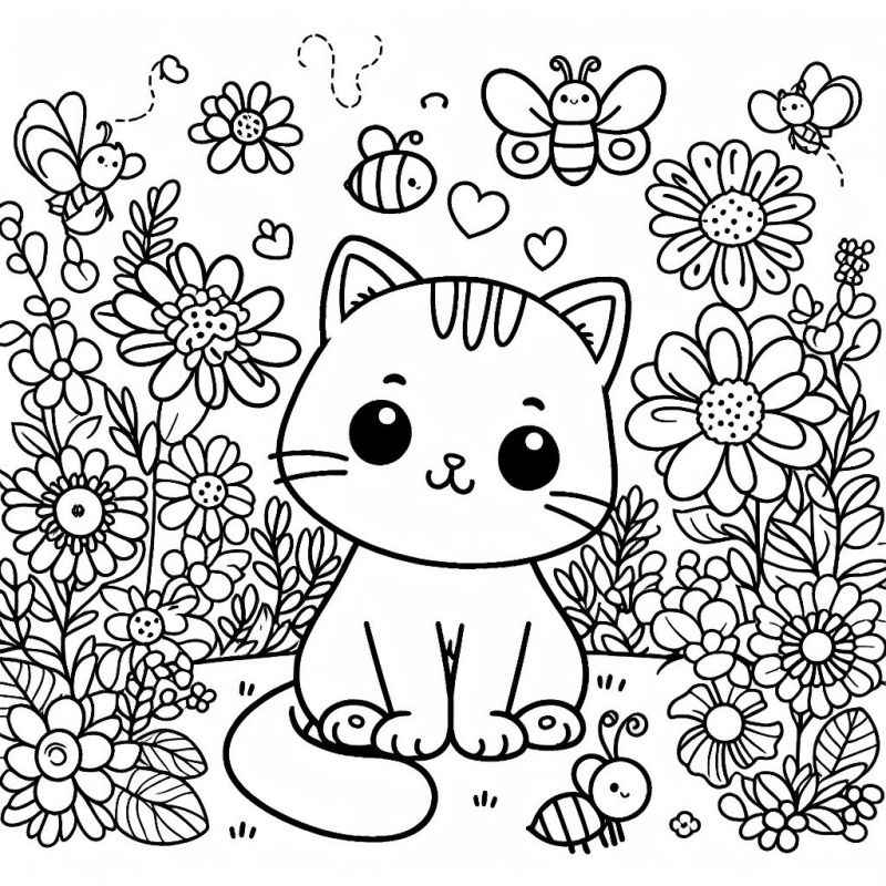 Katzen Ausmalbilder 480