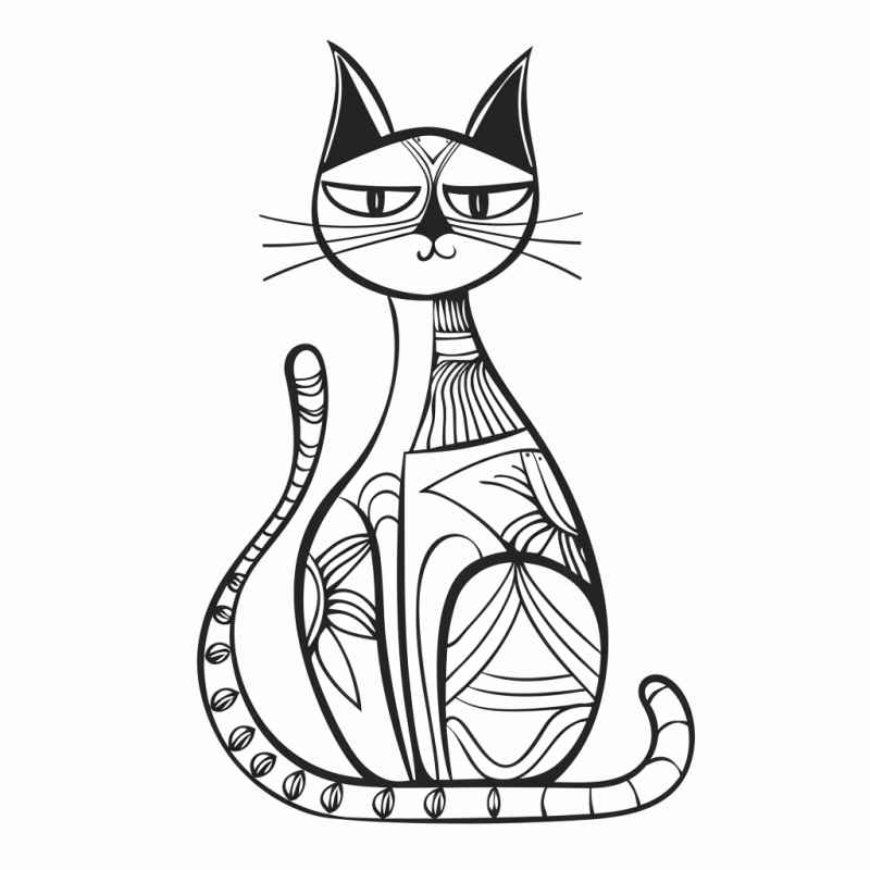 Katzen Ausmalbilder 915