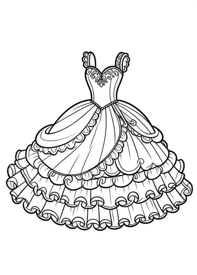 Kleid Ausmalbilder 047