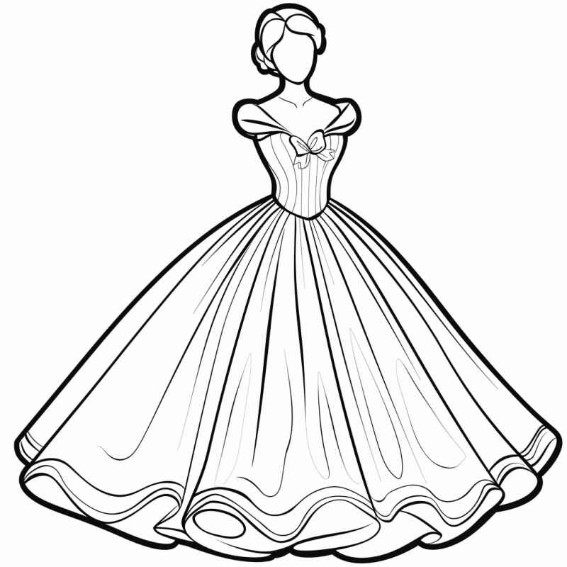 Kleid Ausmalbilder 079