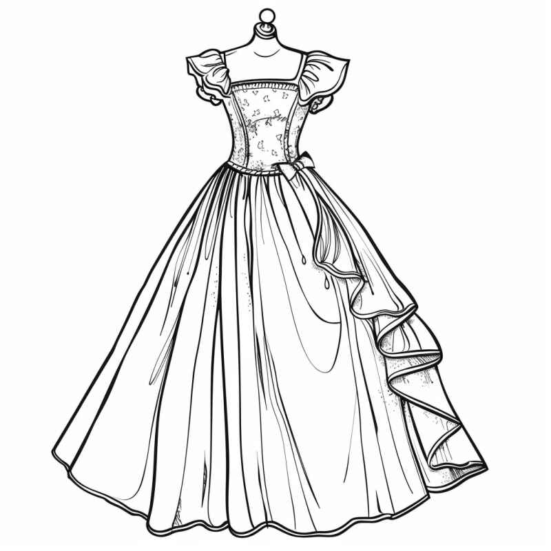 Kleid Ausmalbilder 209