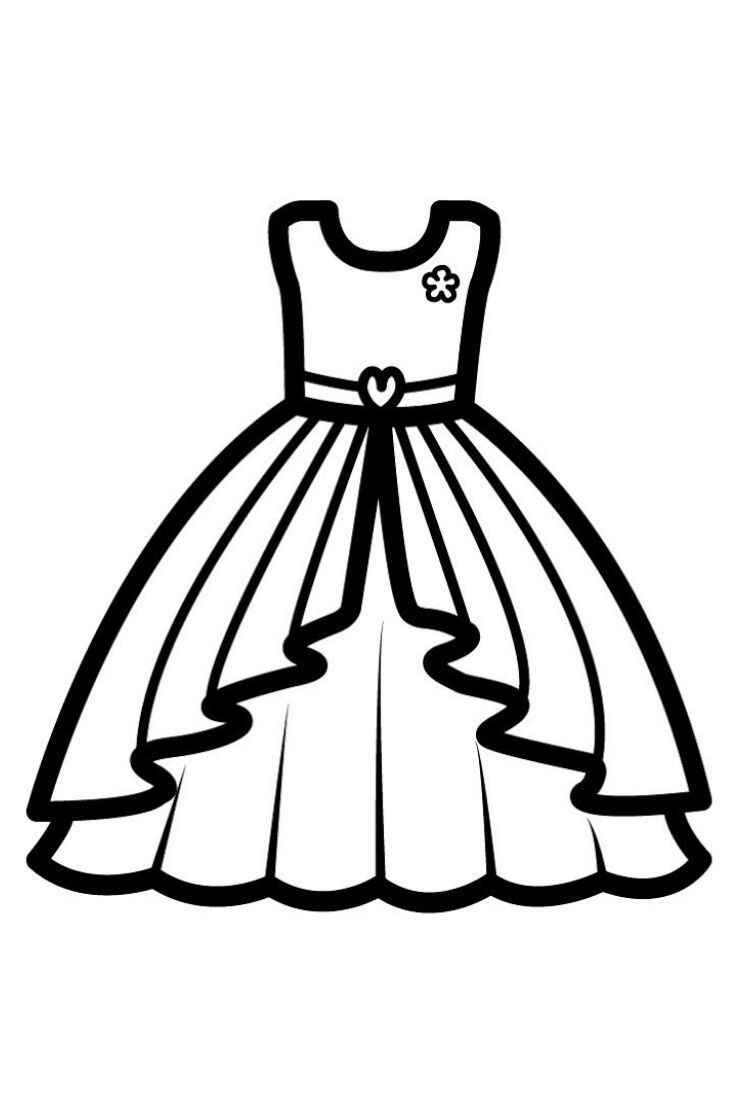 Kleid Ausmalbilder 308