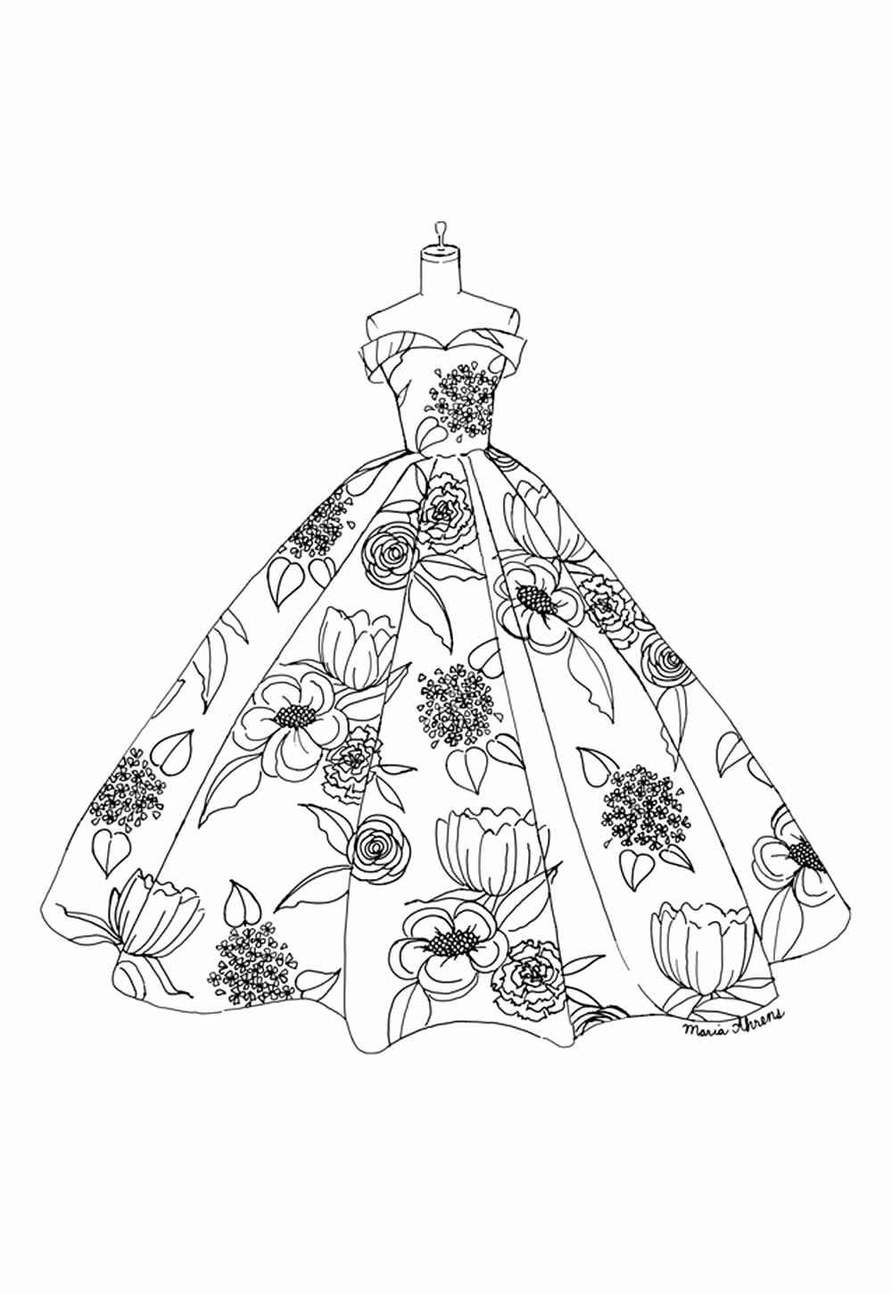 Kleid Ausmalbilder 309