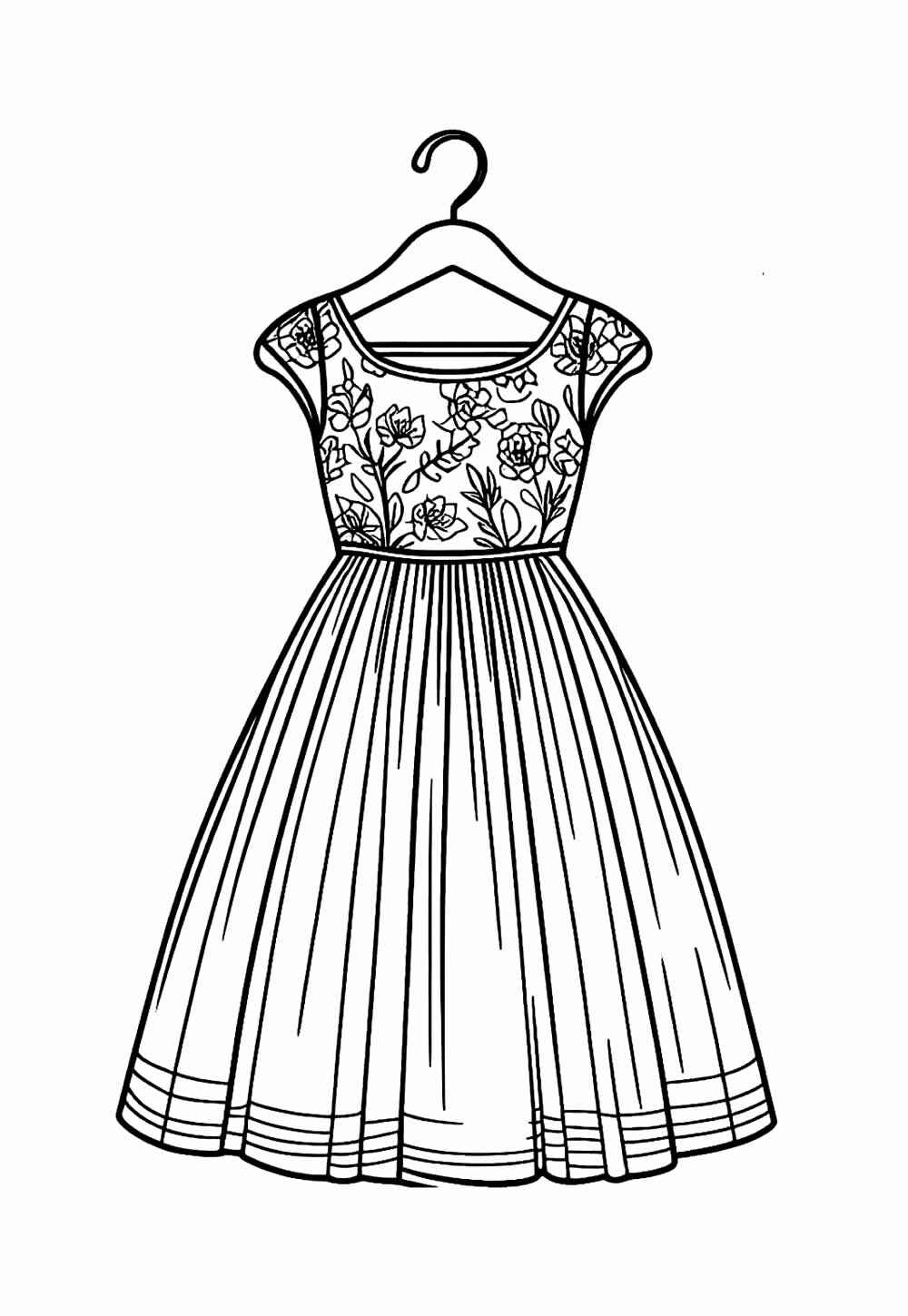 Kleid Ausmalbilder 454