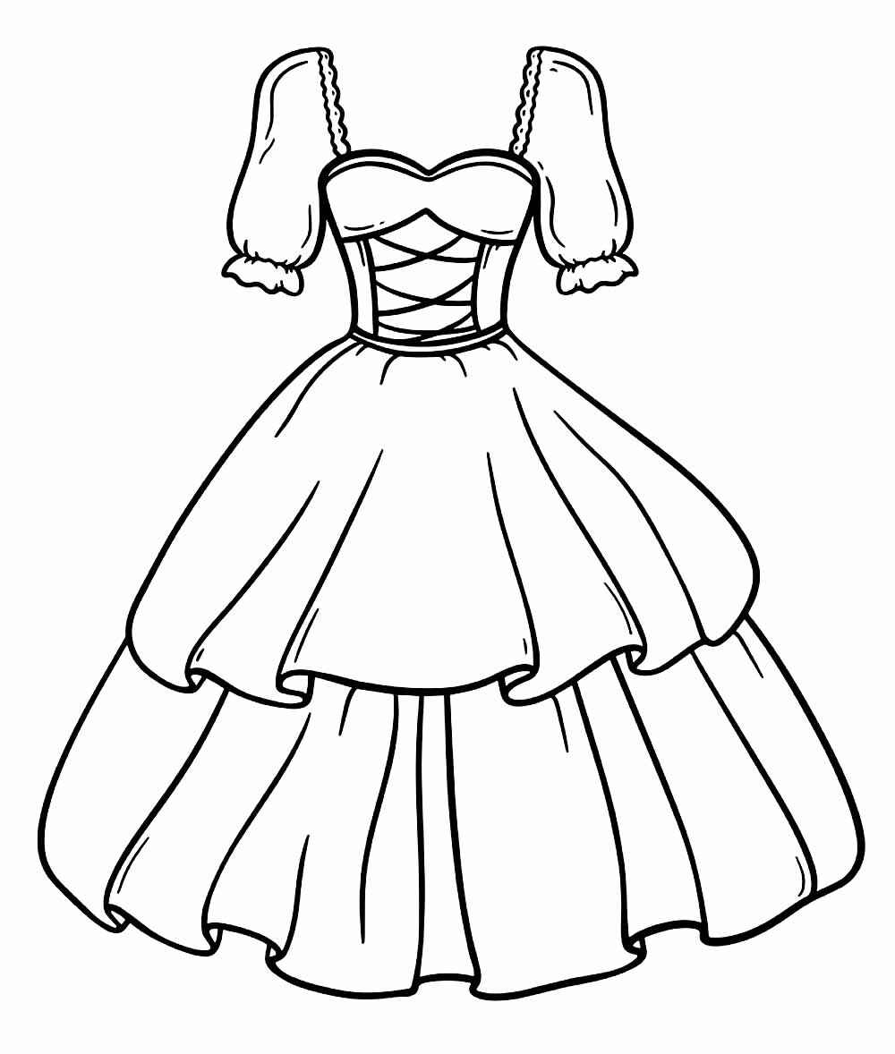 Kleid Ausmalbilder 458