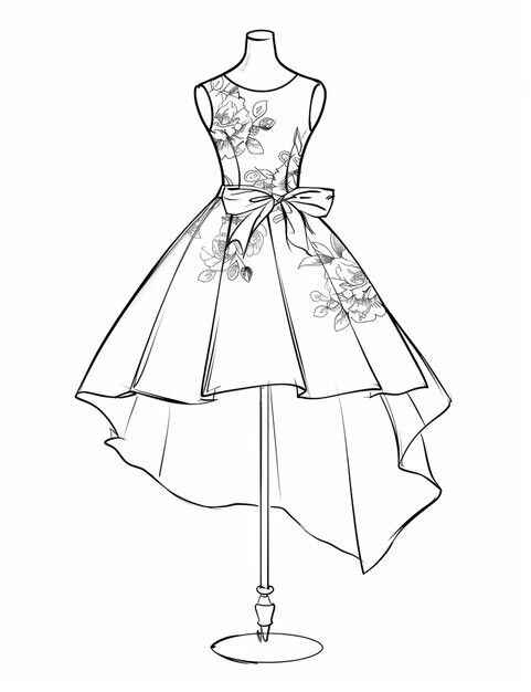 Kleid Ausmalbilder 558