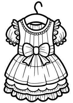 Kleid Ausmalbilder 605