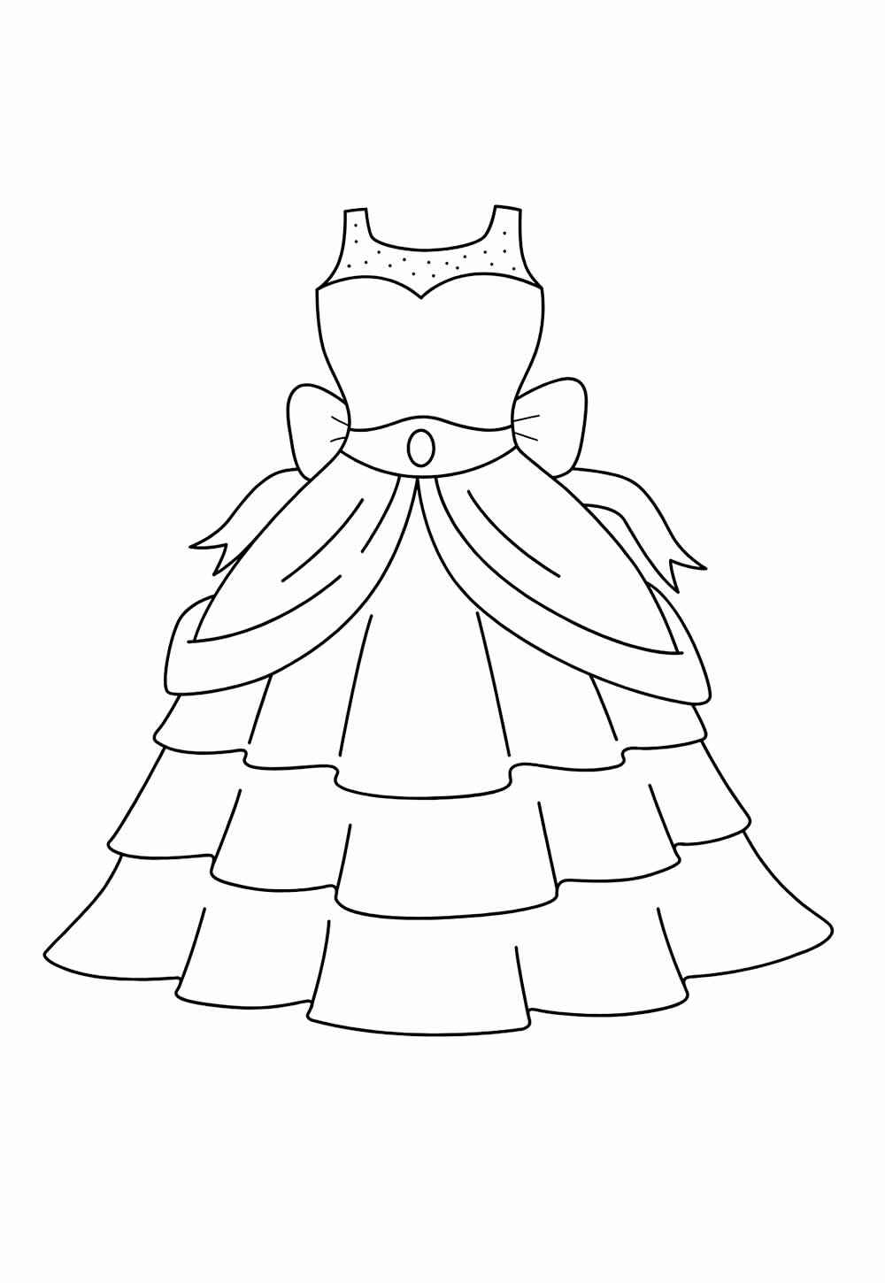 Kleid Ausmalbilder 716