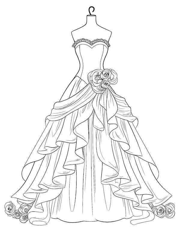 Kleid Ausmalbilder 719