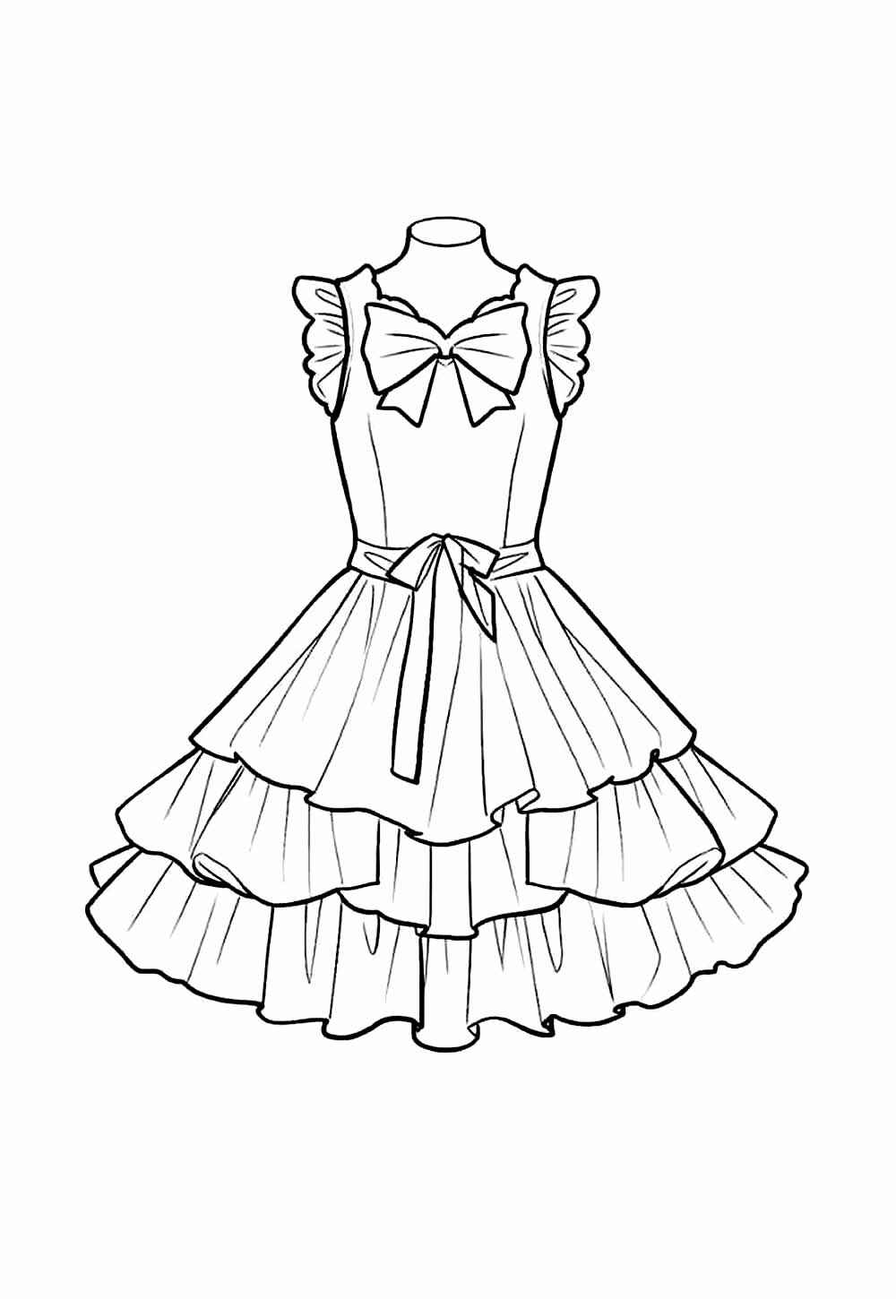 Kleid Ausmalbilder 728