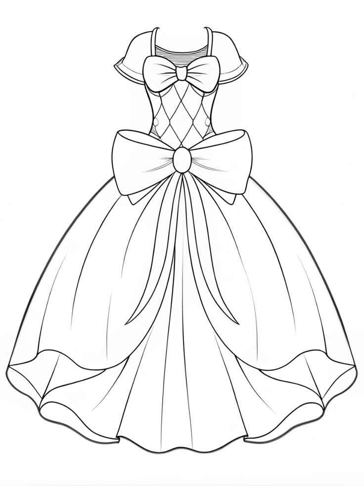 Kleid Ausmalbilder 754