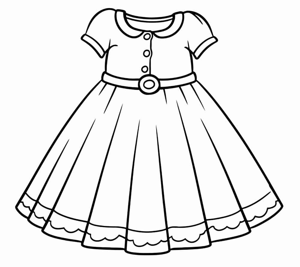 Kleid Ausmalbilder 806