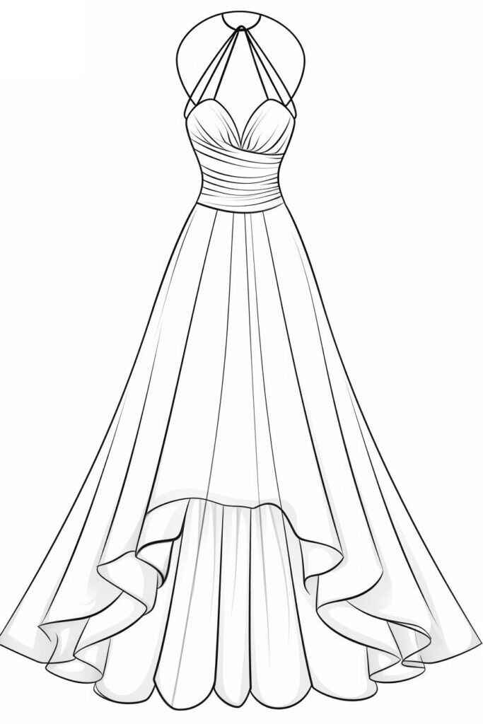 Kleid Ausmalbilder 987