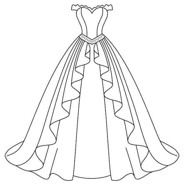 Kleid Ausmalbilder 989