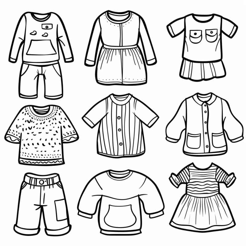 Kleidung Ausmalbilder 108
