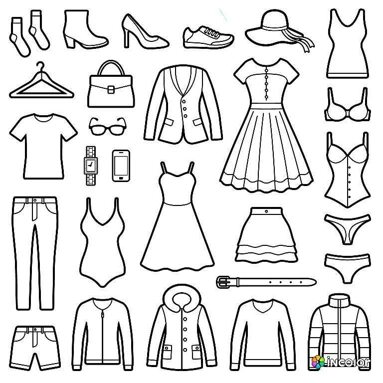 Kleidung Ausmalbilder 147