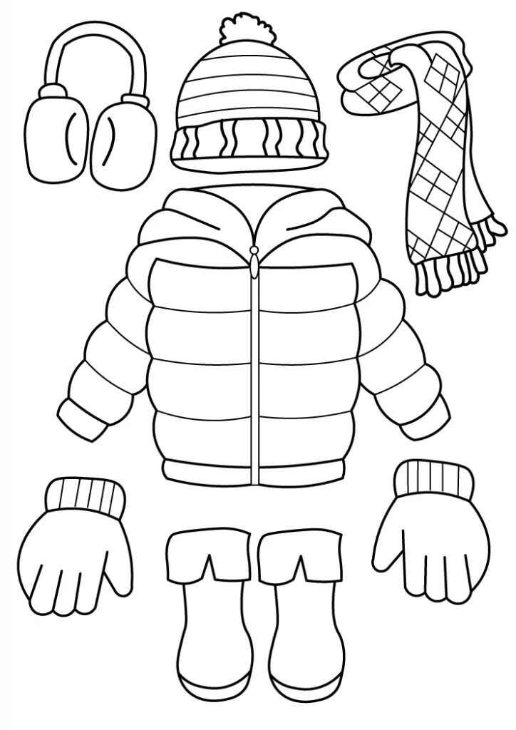 Kleidung Ausmalbilder 156