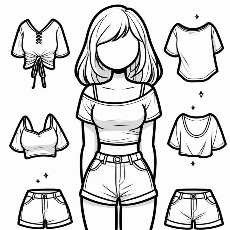 Kleidung Ausmalbilder 247