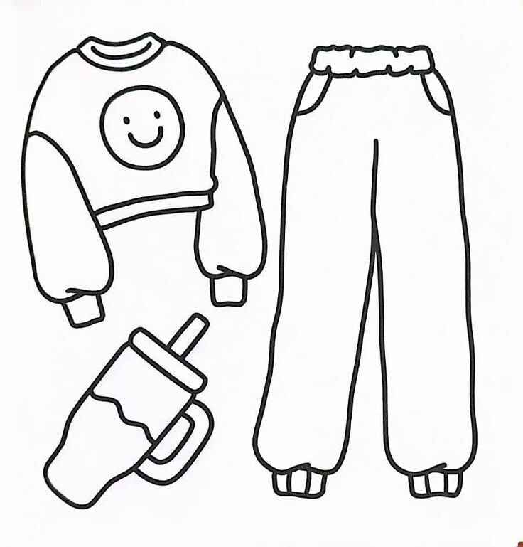 Kleidung Ausmalbilder 305