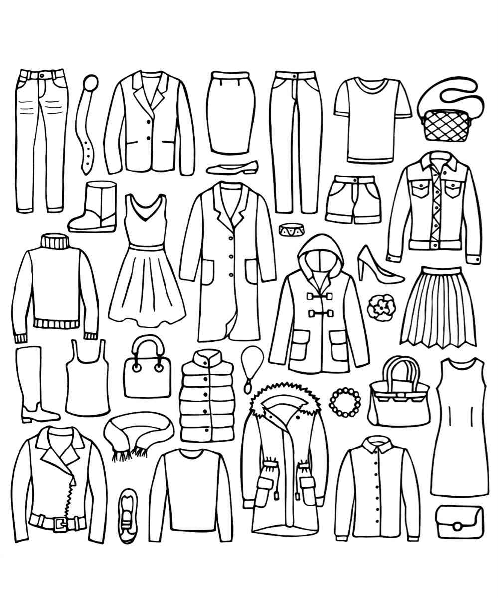 Kleidung Ausmalbilder 377