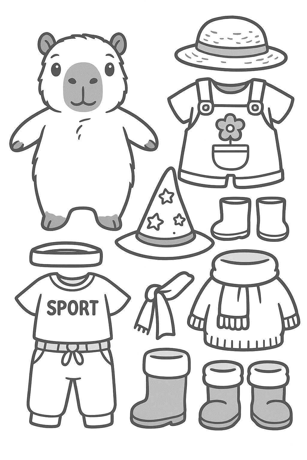 Kleidung Ausmalbilder 403