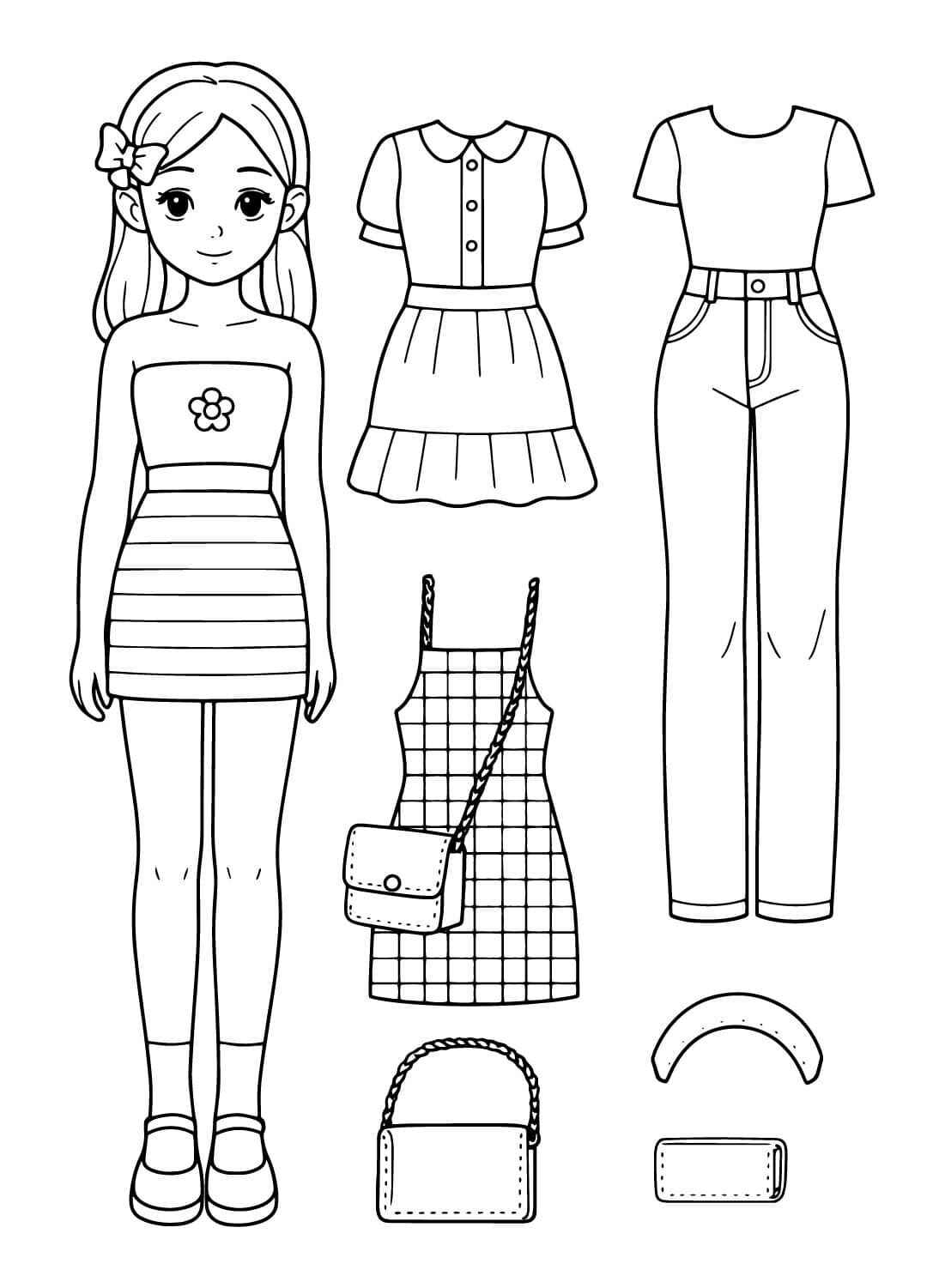Kleidung Ausmalbilder 574