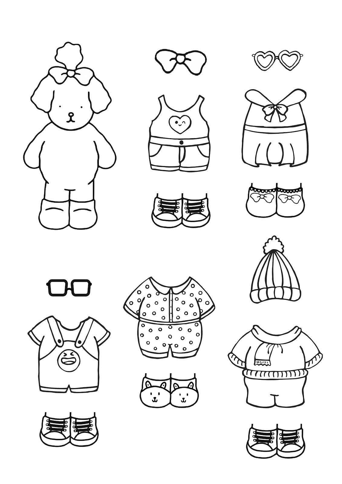 Kleidung Ausmalbilder 679