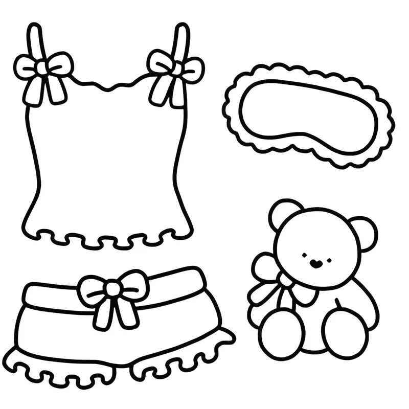 Kleidung Ausmalbilder 724