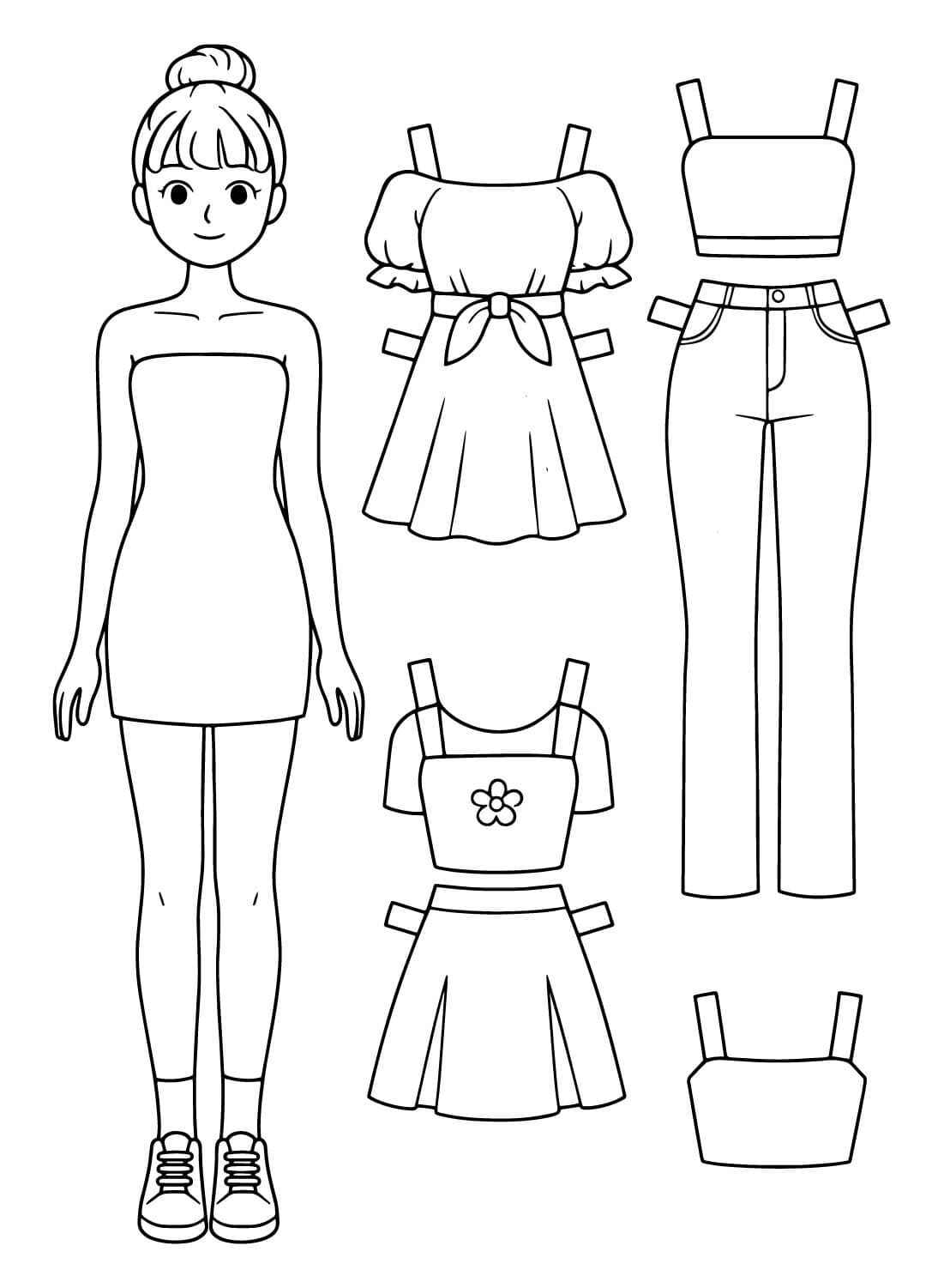 Kleidung Ausmalbilder 817
