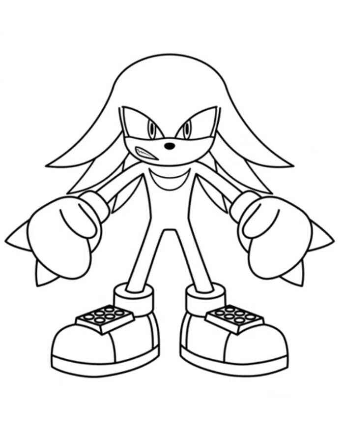 Knuckles Ausmalbilder 983