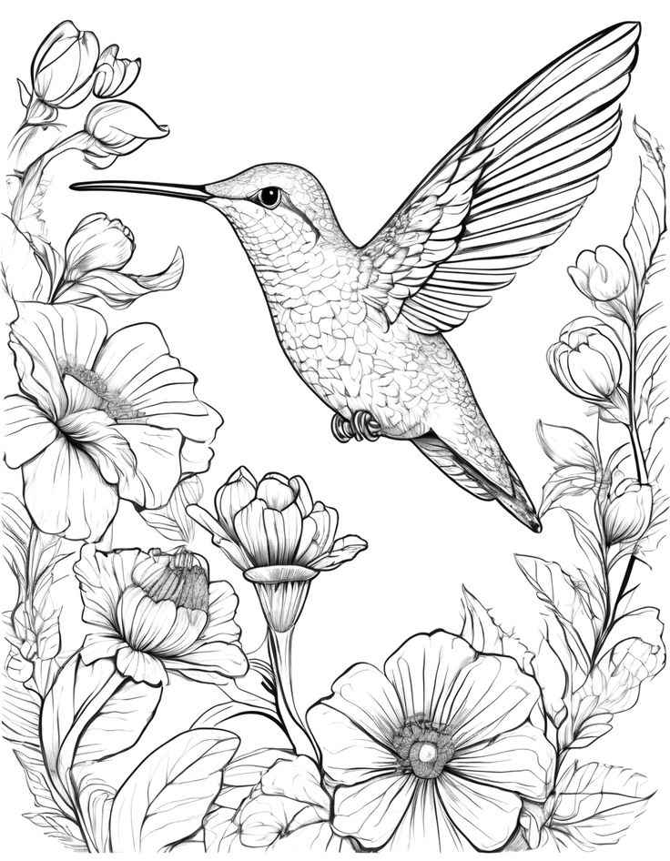 Kolibri Ausmalbilder 181