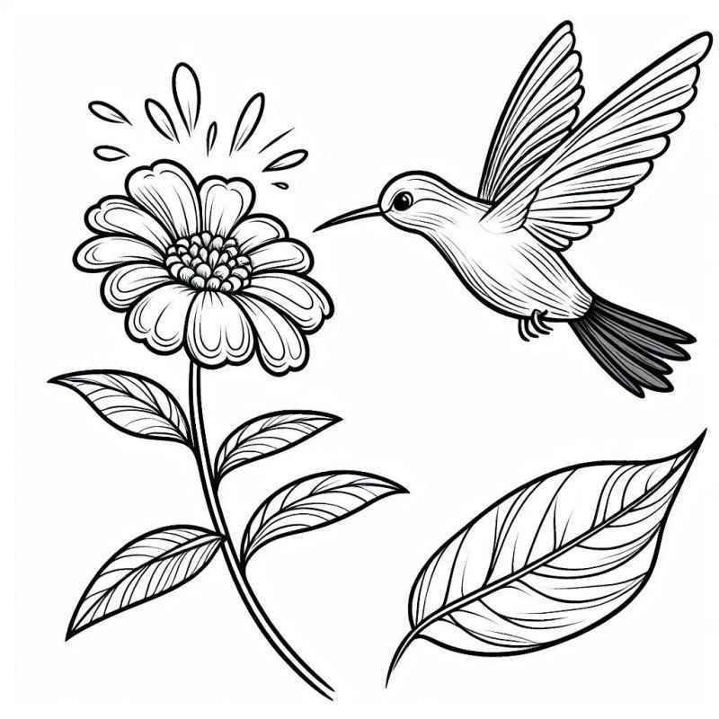 Kolibri Ausmalbilder 360