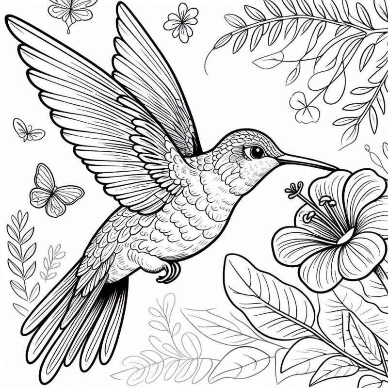 Kolibri Ausmalbilder 825