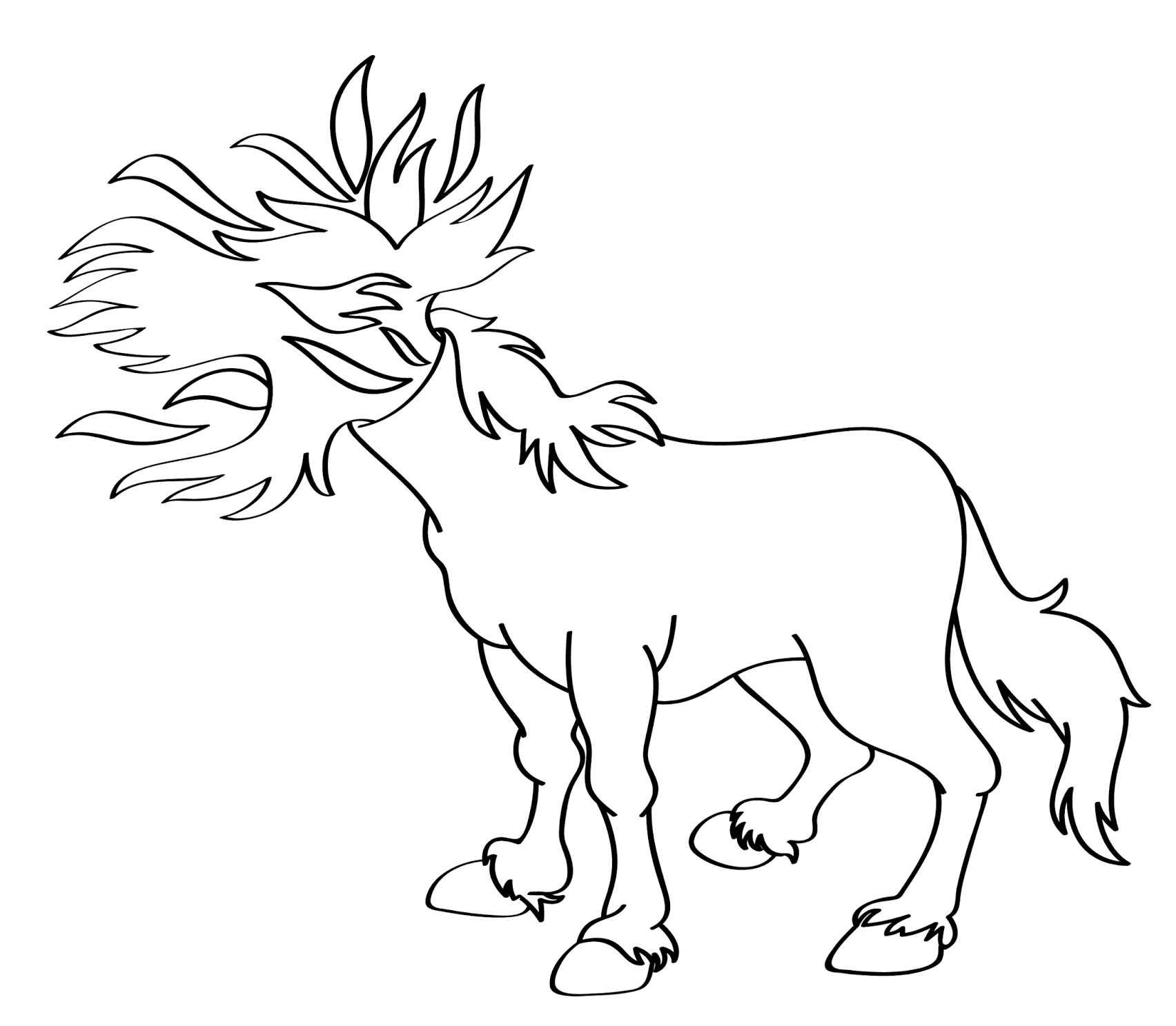 Kopfloses Maultier Ausmalbilder 928