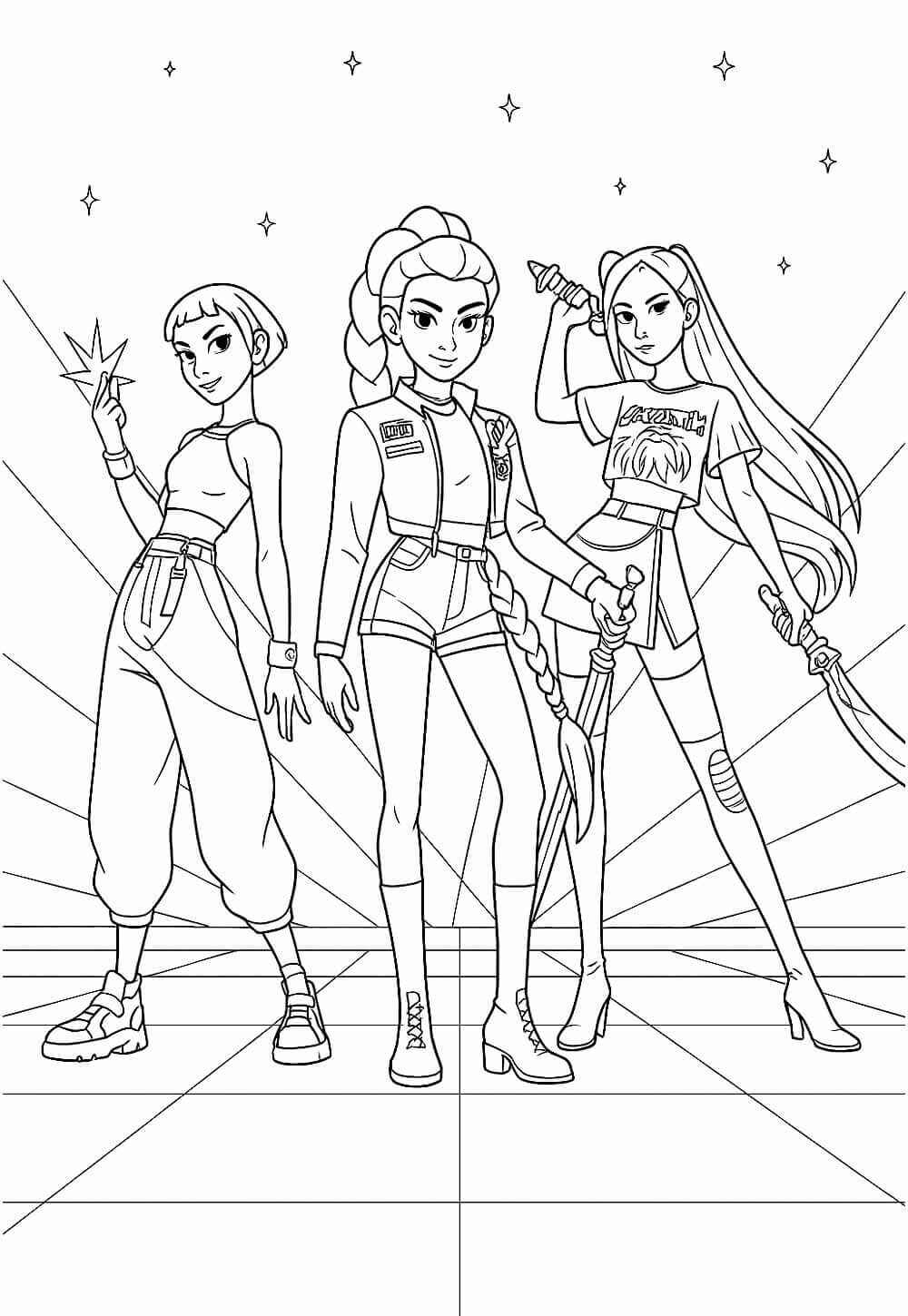 Kpop Krieger Ausmalbilder 007